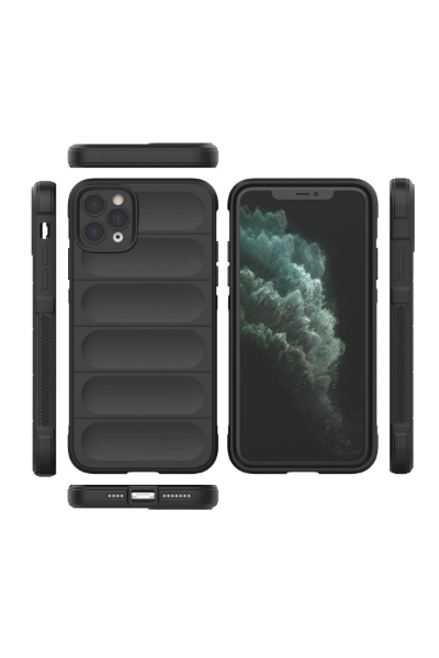 Newface iPhone 11 Pro Max Kılıf Optimum Silikon - Siyah resmi