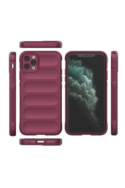 Newface iPhone 11 Pro Max Kılıf Optimum Silikon - Bordo resmi