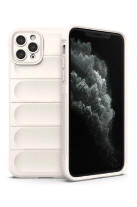 Newface iPhone 11 Pro Max Kılıf Optimum Silikon - Krem resmi