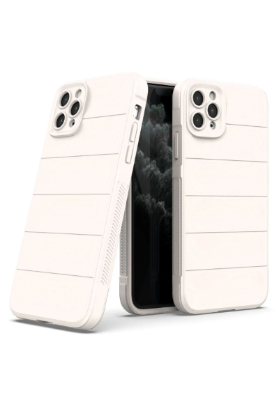Newface iPhone 11 Pro Max Kılıf Optimum Silikon - Krem resmi