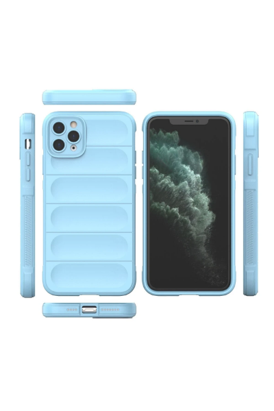 Newface iPhone 11 Pro Max Kılıf Optimum Silikon - Sky Blue resmi