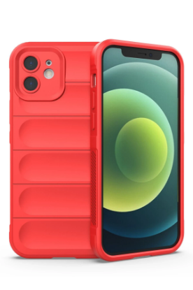 Newface iPhone 12 Kılıf Optimum Silikon - Kırmızı resmi