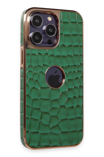 Newface iPhone 14 Pro Max Kılıf Snake Kapak - Koyu Yeşil resmi