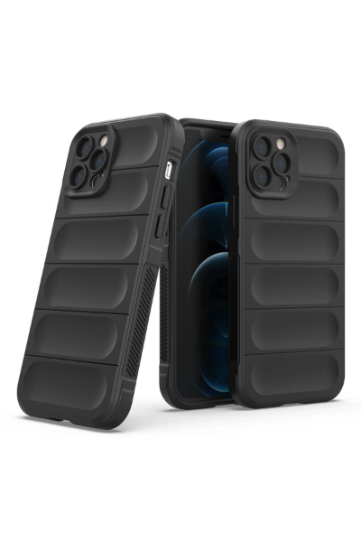 Newface iPhone 12 Pro Kılıf Optimum Silikon - Siyah resmi