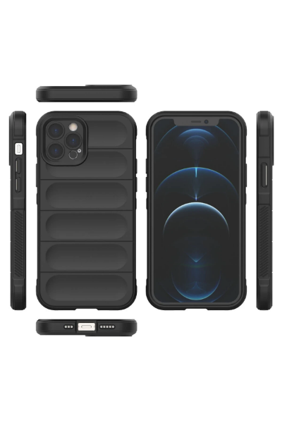 Newface iPhone 12 Pro Kılıf Optimum Silikon - Siyah resmi