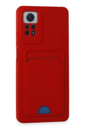 Newface Xiaomi Redmi Note 12 Pro 4G Kılıf Kelvin Kartvizitli Silikon - Kırmızı resmi