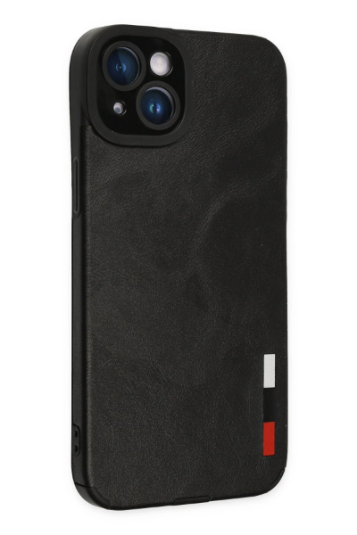 Newface iPhone 14 Plus Kılıf Loop Deri Silikon - Siyah resmi
