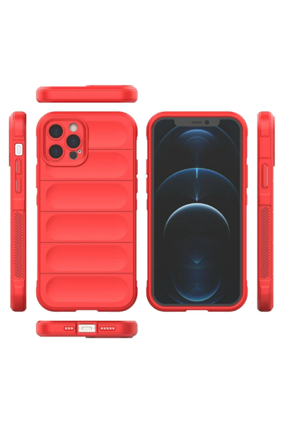 Newface iPhone 12 Pro Kılıf Optimum Silikon - Kırmızı resmi