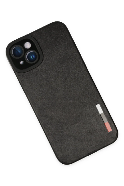 Newface iPhone 14 Plus Kılıf Loop Deri Silikon - Siyah resmi