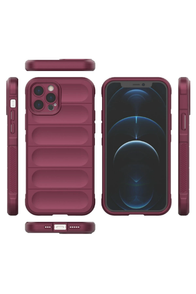 Newface iPhone 12 Pro Kılıf Optimum Silikon - Bordo resmi