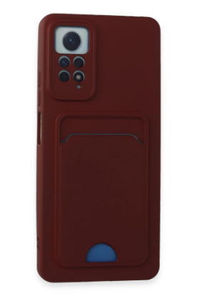 Newface Xiaomi Redmi Note 12 Pro 4G Kılıf Kelvin Kartvizitli Silikon - Bordo resmi