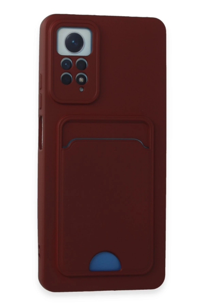 Newface Xiaomi Redmi Note 12 Pro 4G Kılıf Kelvin Kartvizitli Silikon - Bordo resmi