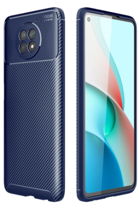 Newface Xiaomi Redmi Note 9 5G Kılıf Auto Focus Karbon Kapak - Lacivert resmi