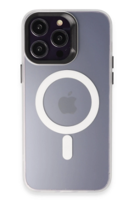 Joko iPhone 13 Pro Max Kılıf Mateks Magsafe Kapak - Beyaz resmi