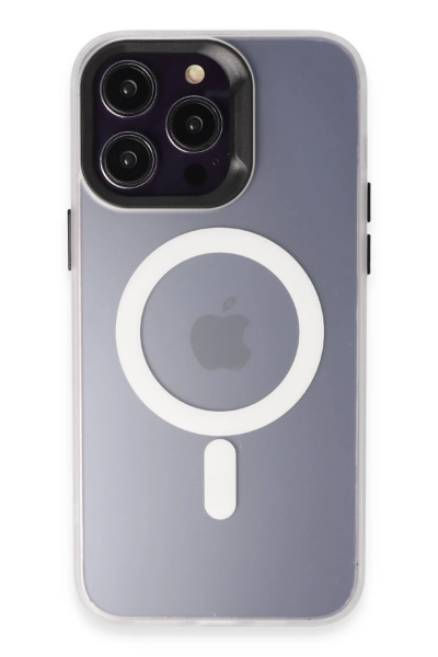 Joko iPhone 13 Pro Max Kılıf Mateks Magsafe Kapak - Beyaz resmi