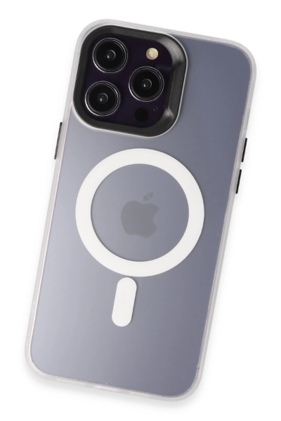 Joko iPhone 13 Pro Max Kılıf Mateks Magsafe Kapak - Beyaz resmi