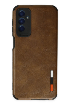 Newface Samsung Galaxy M13 Kılıf Loop Deri Silikon - Kahverengi resmi