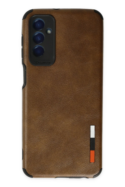 Newface Samsung Galaxy M13 Kılıf Loop Deri Silikon - Kahverengi resmi