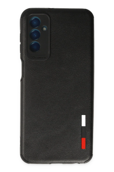 Newface Samsung Galaxy M13 Kılıf Loop Deri Silikon - Siyah resmi