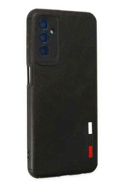 Newface Samsung Galaxy M13 Kılıf Loop Deri Silikon - Siyah resmi