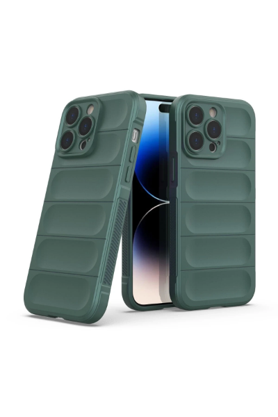 Newface iPhone 13 Pro Kılıf Optimum Silikon - Koyu Yeşil resmi