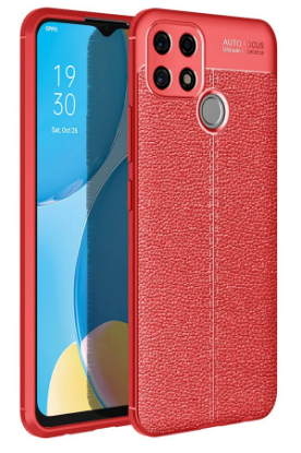 Newface Oppo A15 Kılıf Auto Focus Kapak - Kırmızı resmi