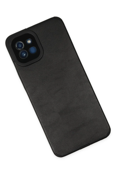 Newface Samsung Galaxy A03 Kılıf Loop Deri Silikon - Siyah resmi