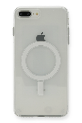 Newface iPhone 8 Plus Kılıf Magneticsafe Şeffaf Silikon - Şeffaf resmi
