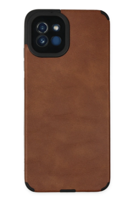 Newface Samsung Galaxy A03 Kılıf Loop Deri Silikon - Kahverengi resmi