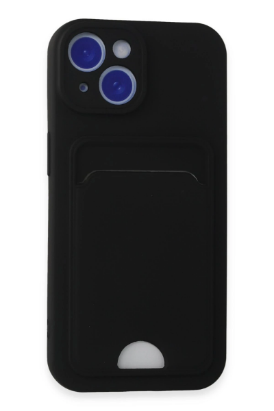 Newface iPhone 15 Kılıf Kelvin Kartvizitli Silikon - Siyah resmi