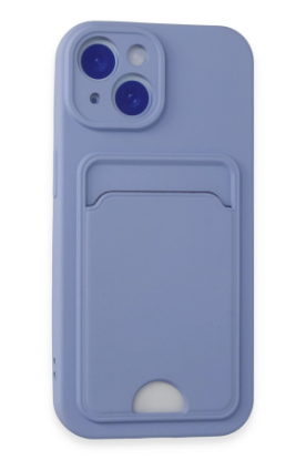 Newface iPhone 15 Kılıf Kelvin Kartvizitli Silikon - Lila resmi