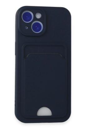 Newface iPhone 15 Kılıf Kelvin Kartvizitli Silikon - Lacivert resmi