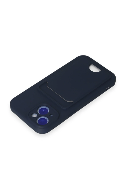 Newface iPhone 15 Kılıf Kelvin Kartvizitli Silikon - Lacivert resmi