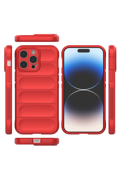 Newface iPhone 14 Pro Kılıf Optimum Silikon - Kırmızı resmi
