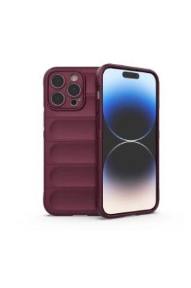 Newface iPhone 14 Pro Max Kılıf Optimum Silikon - Bordo resmi