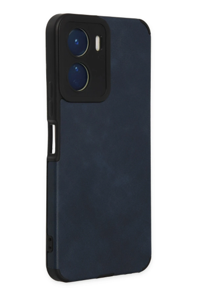 Newface Vivo Y16 Kılıf Loop Deri Silikon - Lacivert resmi