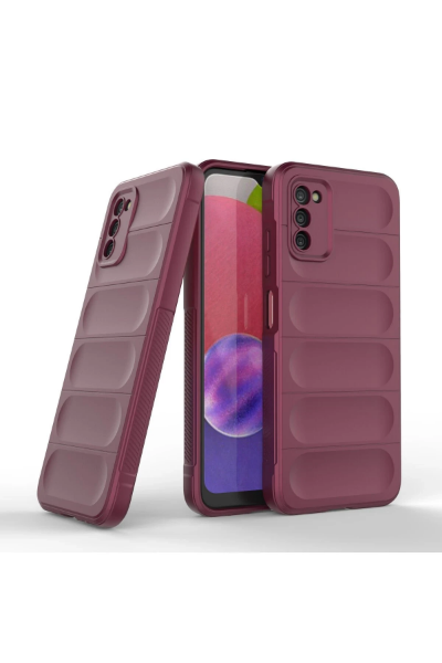 Newface Samsung Galaxy A03S Kılıf Optimum Silikon - Bordo resmi