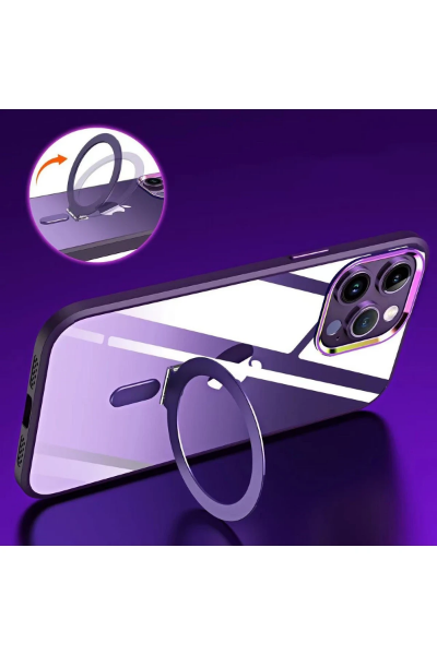 Newface iPhone 15 Pro Max Kılıf Mudo Magneticsafe Standlı Kapak - Lacivert resmi