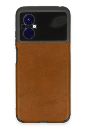 Newface Xiaomi Poco M5 Kılıf Loop Deri Silikon - Kahverengi resmi