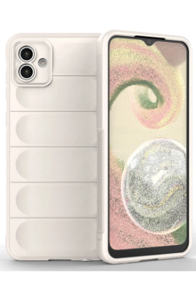 Newface Samsung Galaxy A04 Kılıf Optimum Silikon - Krem resmi