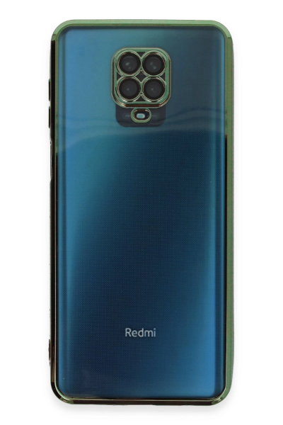 Newface Xiaomi Redmi Note 9 Pro Kılıf Razer Lensli Silikon - Yeşil resmi