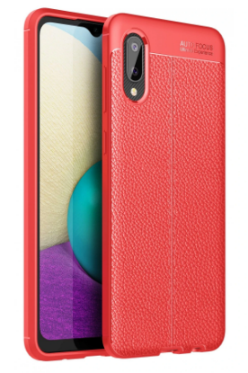 Newface Samsung Galaxy A02 Kılıf Auto Focus Kapak - Kırmızı resmi