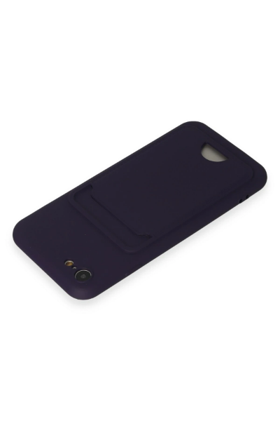 Newface iPhone 7 Kılıf Kelvin Kartvizitli Silikon - Derin Mor resmi