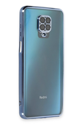 Newface Xiaomi Redmi Note 9 Pro Kılıf Razer Lensli Silikon - Açık Mavi resmi