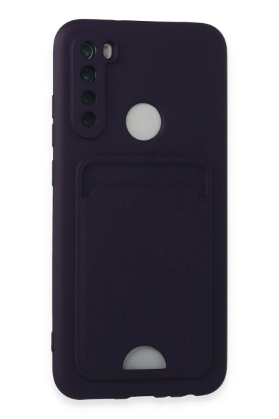 Newface Xiaomi Redmi Note 8 Kılıf Kelvin Kartvizitli Silikon - Derin Mor resmi