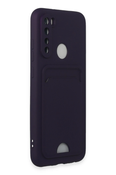 Newface Xiaomi Redmi Note 8 Kılıf Kelvin Kartvizitli Silikon - Derin Mor resmi