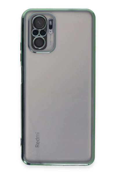 Newface Xiaomi Redmi Note 10 Kılıf Razer Lensli Silikon - Yeşil resmi