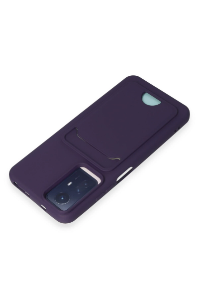 Newface Xiaomi Redmi Note 11S Kılıf Kelvin Kartvizitli Silikon - Derin Mor resmi