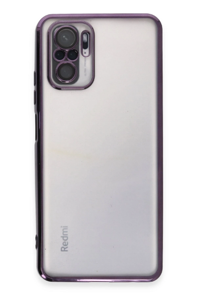 Newface Xiaomi Redmi Note 10 Kılıf Razer Lensli Silikon - Mor resmi