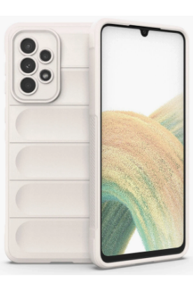 Newface Samsung Galaxy A33 5G Kılıf Optimum Silikon - Krem resmi